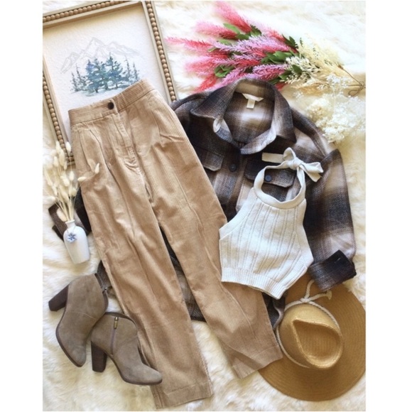 H&M Vintage Farmhouse High Waisted Corduroy Slacks - Picture 7 of 11
